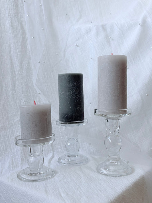 Kerzensäulen Glas