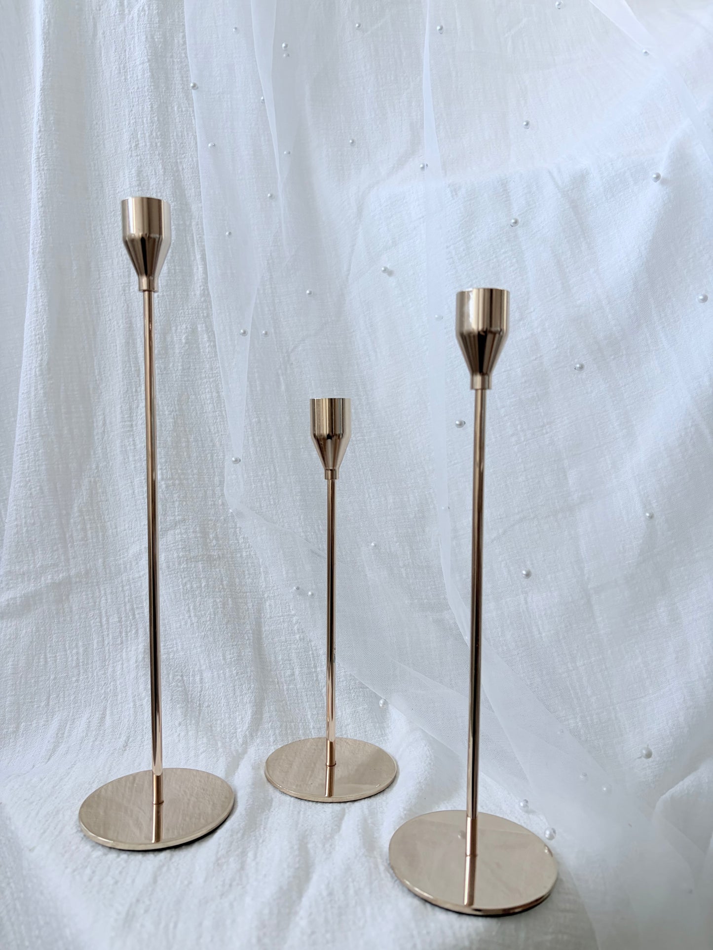 Kerzenständer gold 3er Set