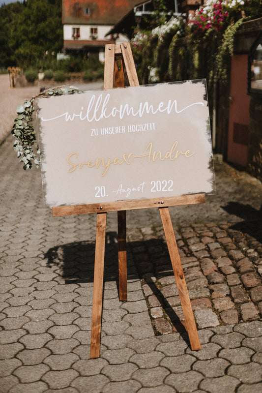 Willkommensschild | Acrylschild | Hochzeit | Welcome Sign | Wedding